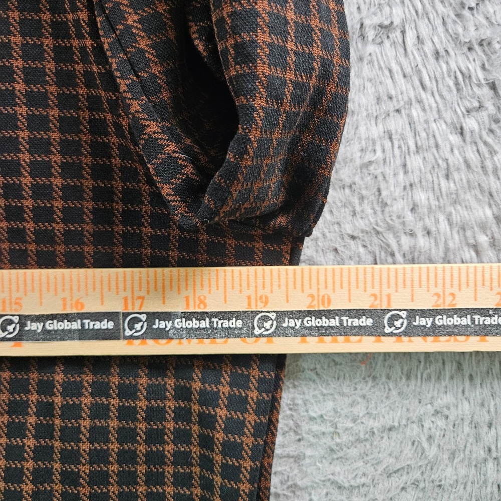 Sanctuary Boyfriend Checked Blazer Suit Jacket Women Small Maroon Black Plaid - Picture 8 of 10